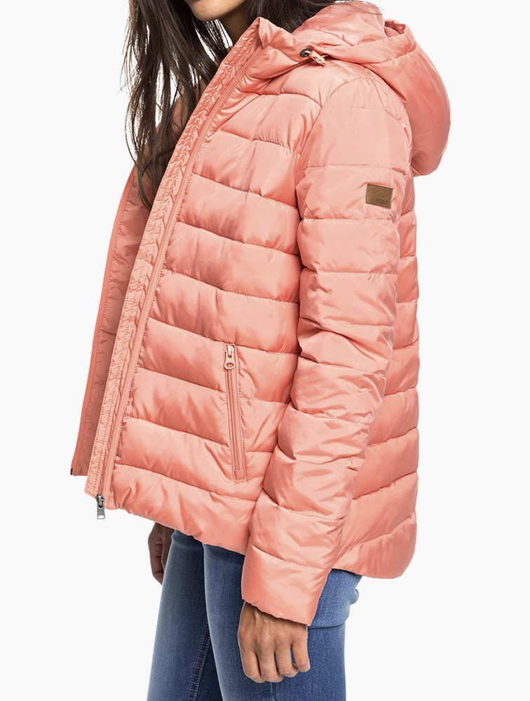 MyRunway Shop Roxy Coral Rock Peak Hooded Puffer Jacket for Women